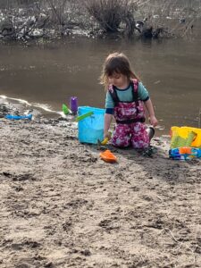 Playing in the sand