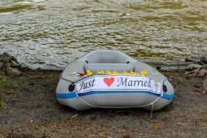 Bride and Groom Wedding Raft