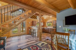 Airbnb cabins with Salmon River Frontage